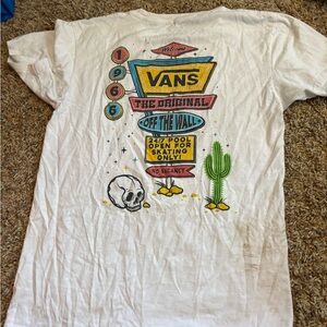 Vans White T-Shirt with Retro Graphic
